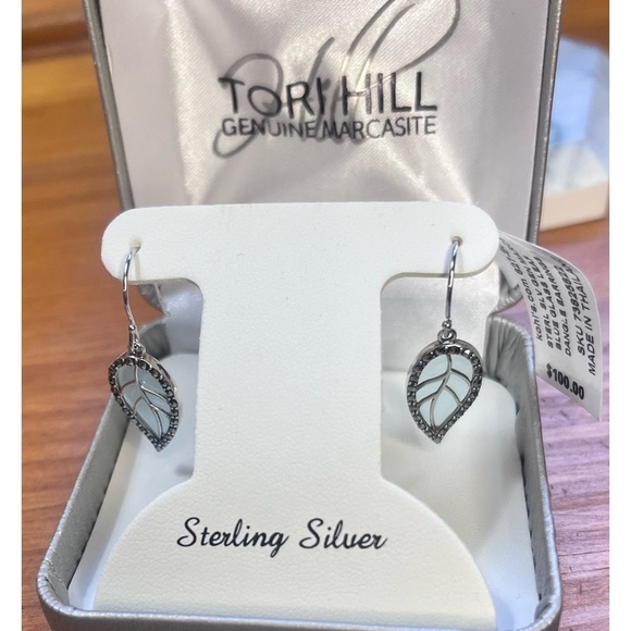 Tori Hill Sterling Silver Marcasite Earrings - Picture 7 of 17